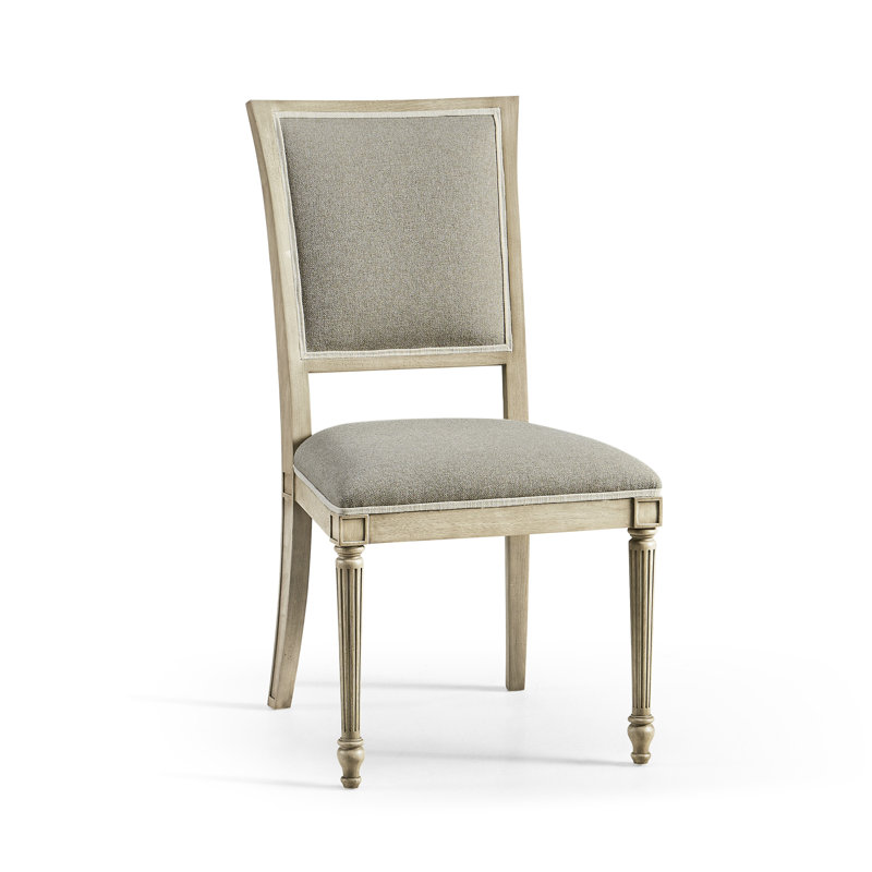 Flare Upholstered Dining Chair, Bleached Walnut