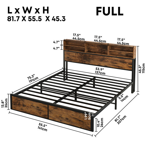 Millwood Pines Storrs Bookcase Storage Bed & Reviews | Wayfair