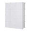 Armoire de rangement 12 cubes cubes en plastique empilable