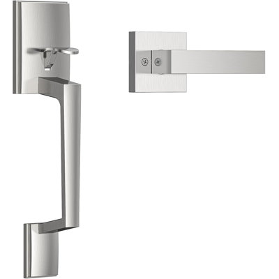 Modern Exterior Door Handle With Passage Lever, Reversible For Left & Right Hand Door