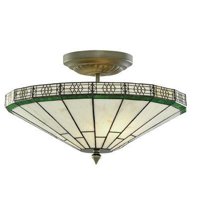 Blarney Glass Semi Flush Mount