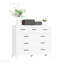 Grande armoire de rangement en métal 9 tiroirs avec tiroirs coulissants lisses, finition blanche