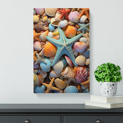 Seashell Abstract Art - Wrapped Canvas