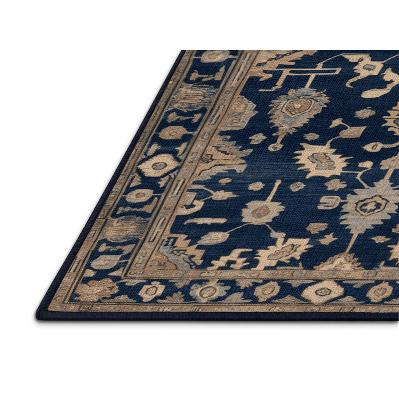 Tapis gris lavable à la machine, Rond 3 pi