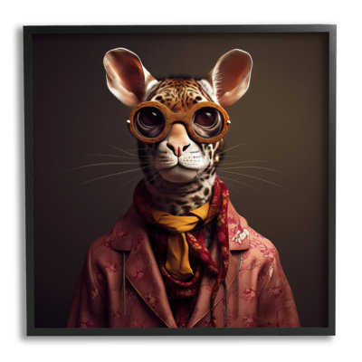 Ba-935-Framed " Snazzy Wildlife Animal Fashion "