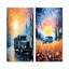 Dreamy postal camion voyage - ensemble d'art mural en métal camion de 3-1371477636