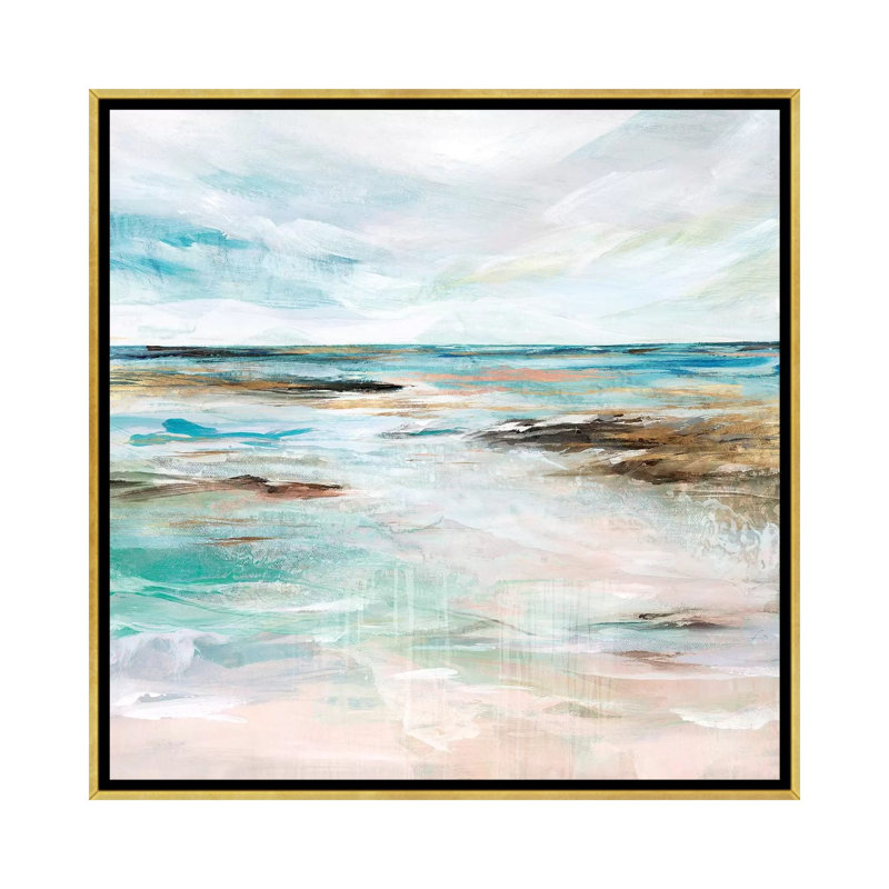 «Midnight Clear I» par Isabelle Z - reproduction d'art, H 26 po x l 26 po x P 1,5 po, Pas de tapis, Toile encadrée d'or