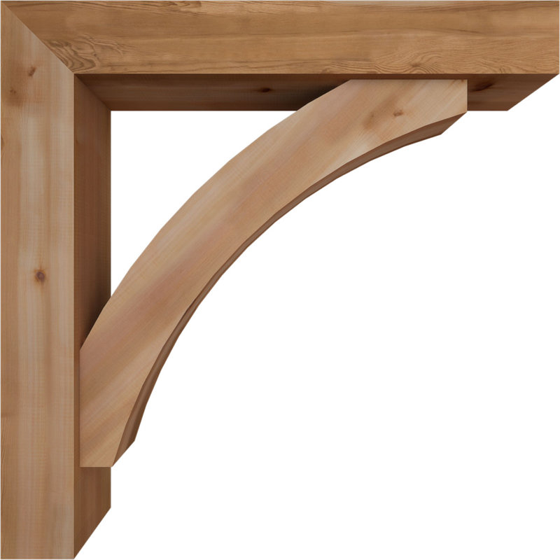 Thorton Block Bracket with Offset Brace, 42 x 42, 7 1/2"W Western Red Cedar (Smooth)