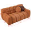 Boucle rembourré 2 places en brun, convient au décor traditionnel brun, avec des coussins doux