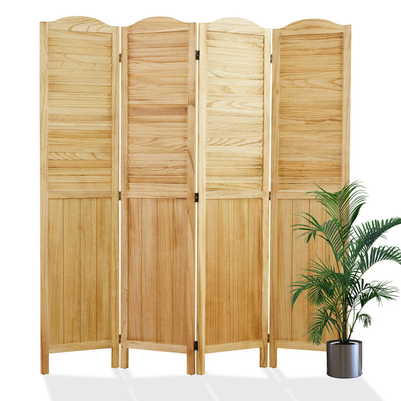 Paravent en bois massif, Bois, 4