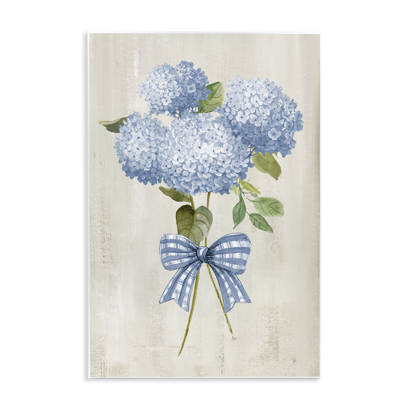 «Hydrangea Tied With Ribbon», plaque murale par Nan, H 15 po x l 10 po