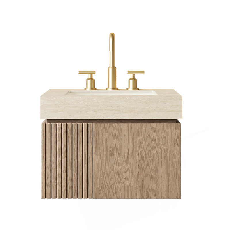 Meuble-lavabo 24 po, Marron clair, Beige, 8 po