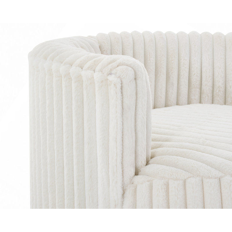 Fauteuil d'appoint rembourré en velours côtelé Malna
