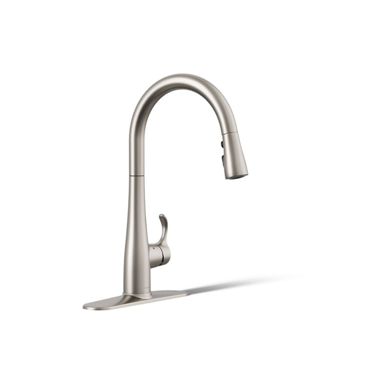 Simplice Touchless Pull-Down Kitchen Sink Faucet with Three-Function Sprayhead