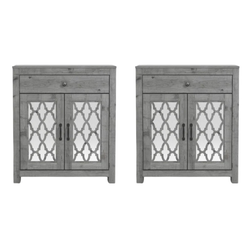 Ensemble de 2 armoires d'appoint Chessani, Noir