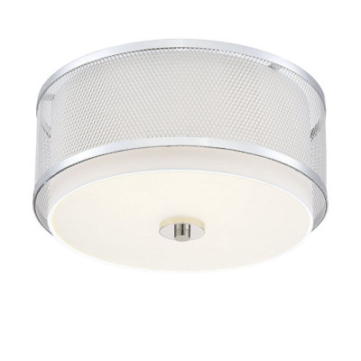 Plafonnier 3 lumières Meridian en nickel poli