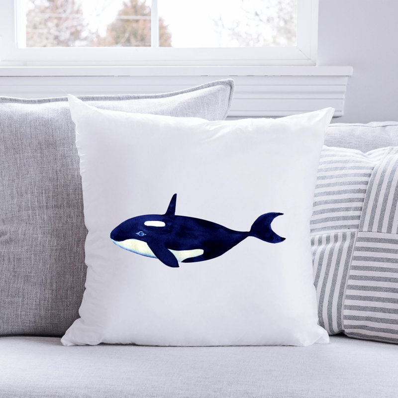 Nautical Sea Life_496 - Coussin décoratif avec coussin décoratif, H 16 po x l 16 po