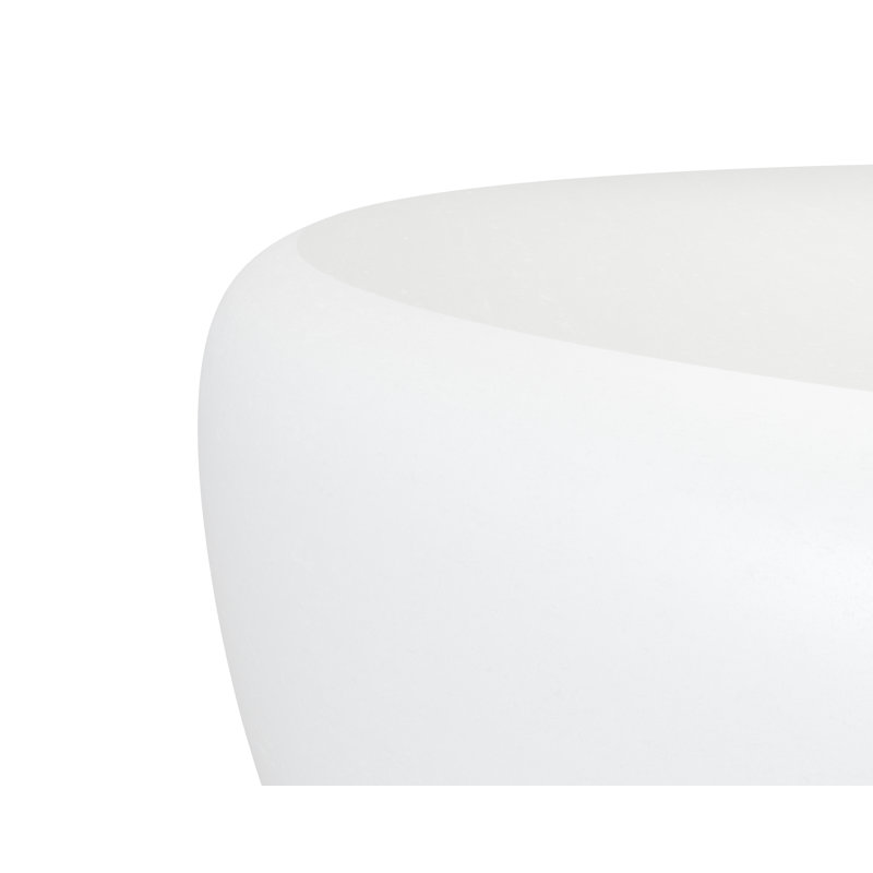 Iolite Outdoor Circular Coffee Table, White
