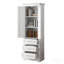 Grande armoire de rangement avec trois tiroirs pour salle de bain / bureau, blanc-55811295
