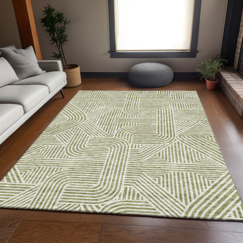 Tapis en aloès Prisco lavable à la machine de qualité supérieure, Rectangulaire 3 pi x 5 pi