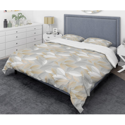 Ensemble de housse de couette Luxury Fall Leaves Mid-Century