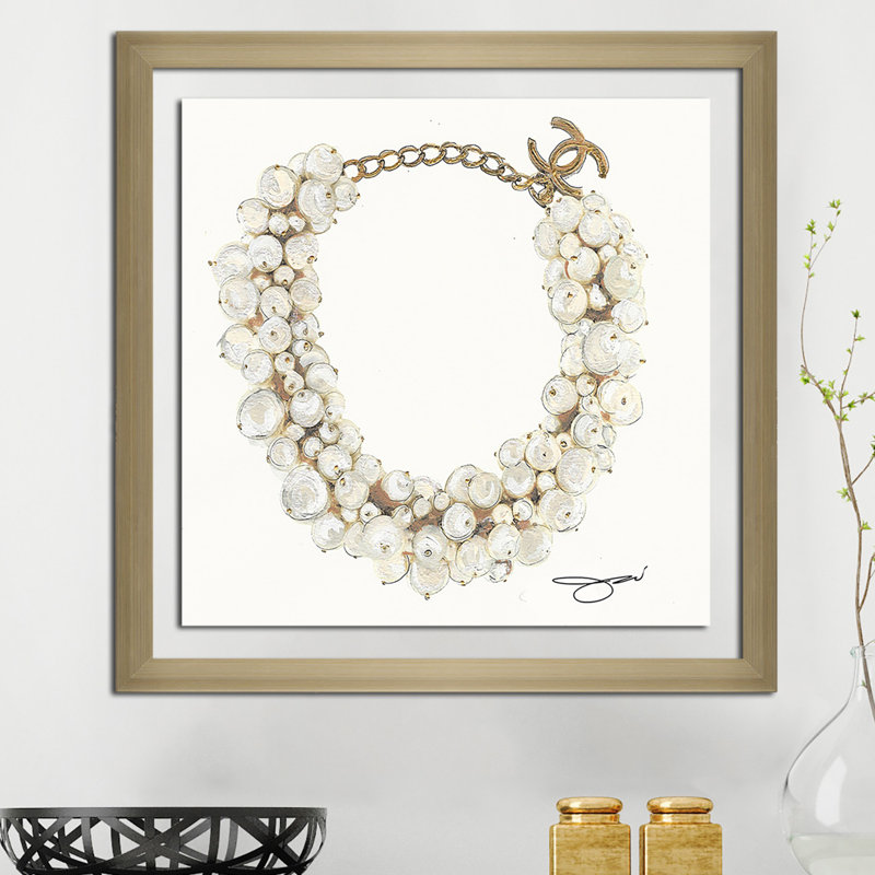 " Pearl Necklace 2 " by Jodi, 27.5" H x 27.5" W x 0.75" D