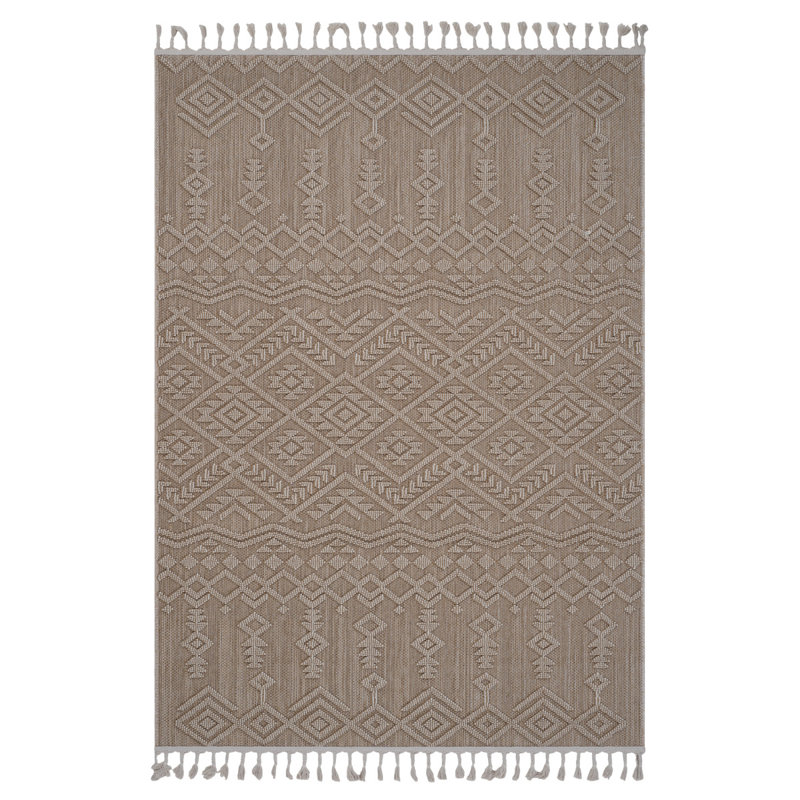 Traditional Indoor Outdoor Area Rug, Rectangle 5'3" x 7'6"
