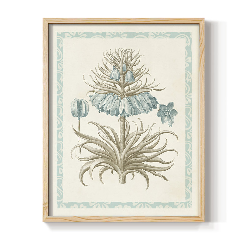 Reproduction encadrée Willow Blue Besler II - bois massif, H 15 po x l 12 po