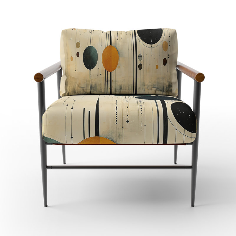 Fauteuil rembourré moderne coloré Mid Century Minimalist Oasis IV