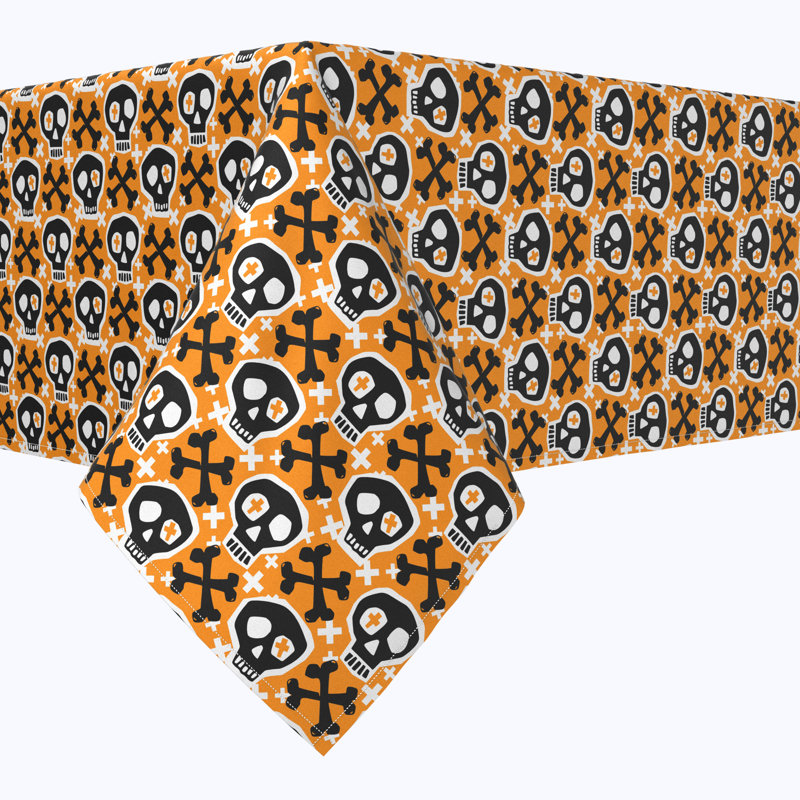 Hackensack Geometric Halloween Tablecloth, 90" L x 90" W