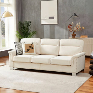 Modern Compressed Fabric 3-Seater Sofa