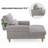 Upholstered Chaise Lounge With Adjustable Backrest