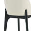 Chaise de salle à manger rembourrée en polyester 19,5 po Bason avec pieds en bois massif noir (ensemble de 6)-8294645-923741