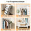 40cm W 5 - Drawer Chest of Drawers,Dresser with Hanging Rack,Extra Large Capacity Drawers with Huge Storage Space, Reversible Dresser for Bedroom with 5 Fabric Drawers & 2 Coat Racks Small Dressers with Clothes Racks,Lockers-324869833