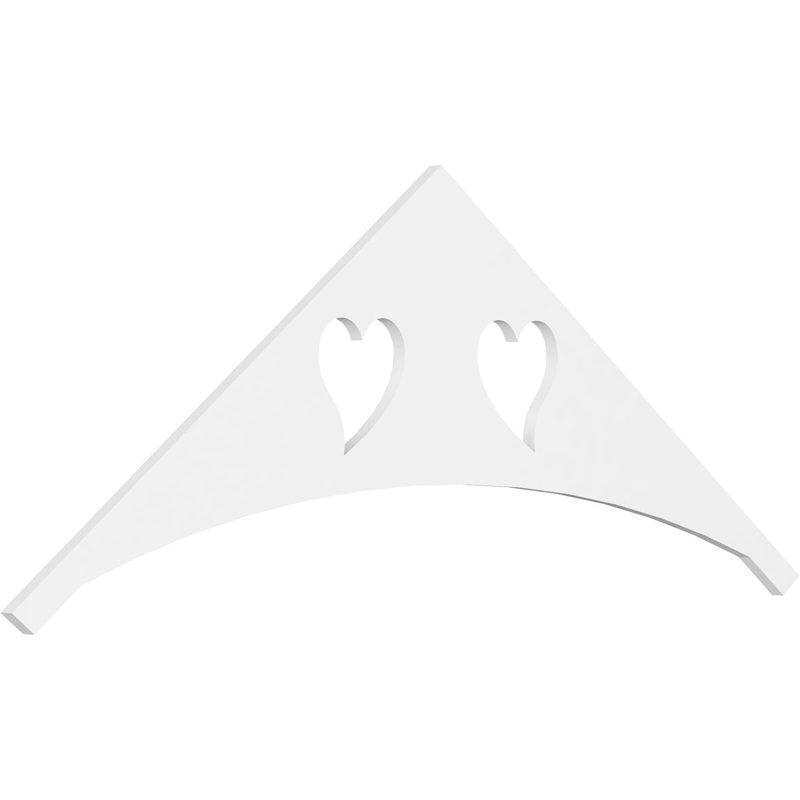 Winston Signature Urethane Gable Pediment, Primed Tan, 27"H x 72"W, 9/12