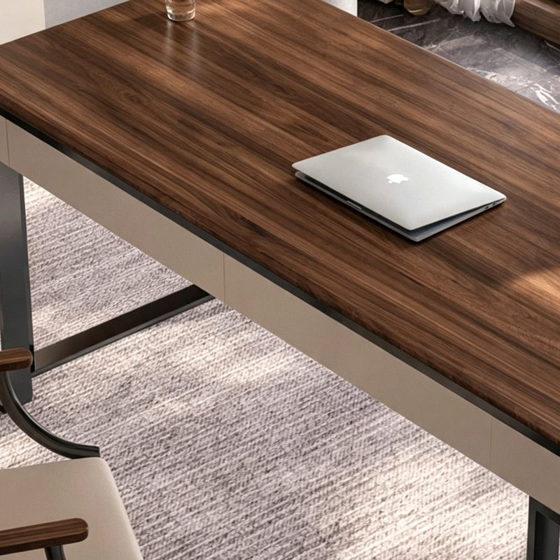 Nouveau bureau élégant de style rétro, H 29,52 po x l 62,99 po x P 23,62 po