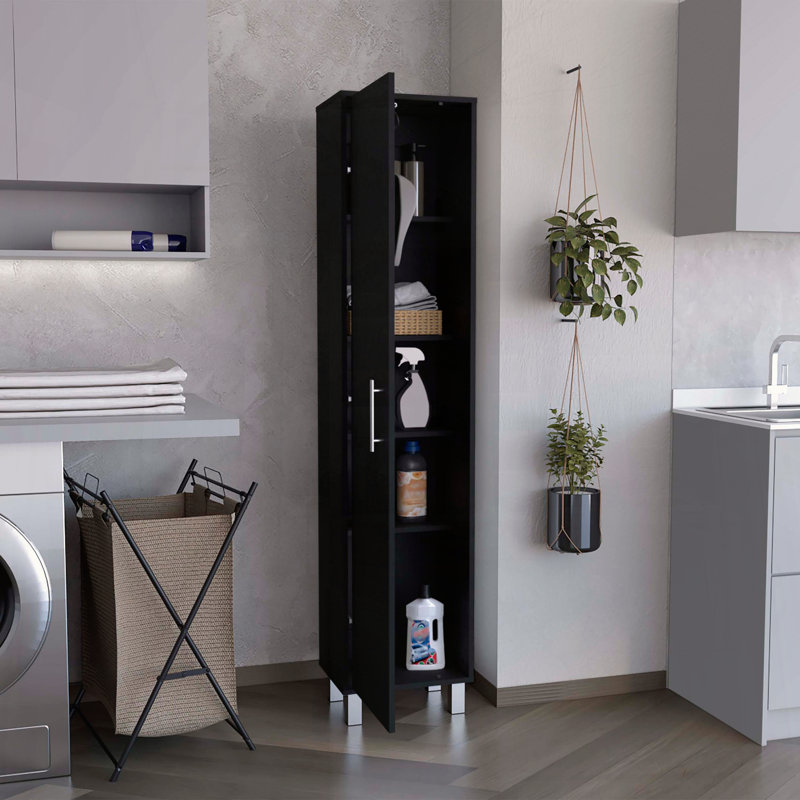 Tall Broom Closet Black