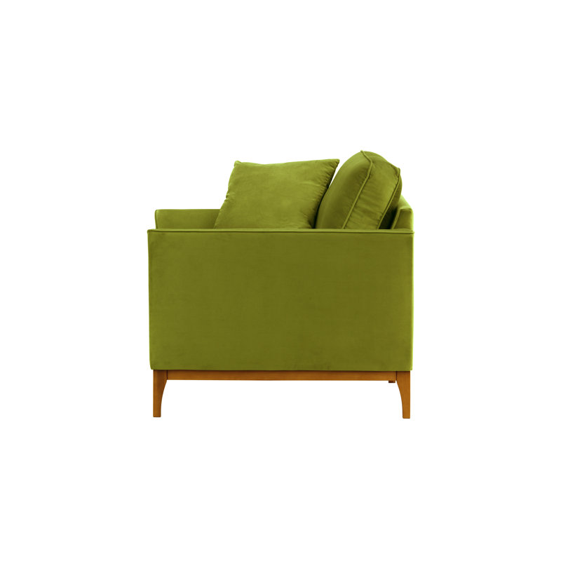 Jaar Upholstered Armchair, Walnut, Olive