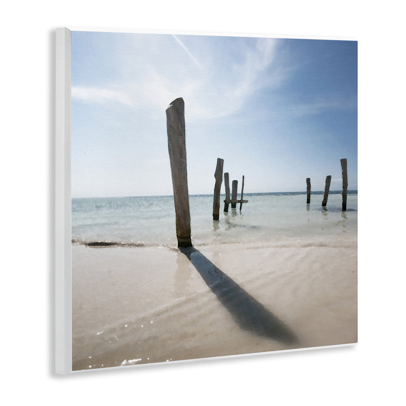 Eight Beach Posts Wall Plaque Art by Noah Bay