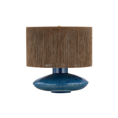 Lampe de table 1 lumière Mitzi Enya de 17 pouces de largeur en laiton vieilli / ombre en céramique Amphora