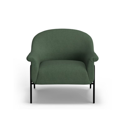Accent Chair W/Black Metal Legs