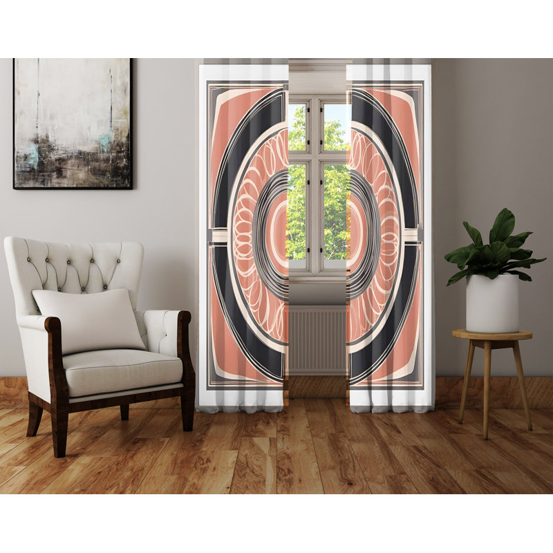 Semi Sheer Curtain Pair, 20" W x 82" L