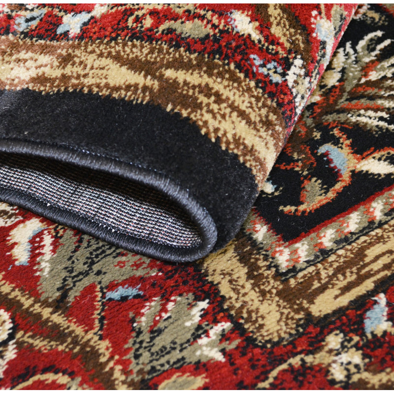 Tapis oriental rouge / noir Seagle, Rectangle 5 pi x 8 pi