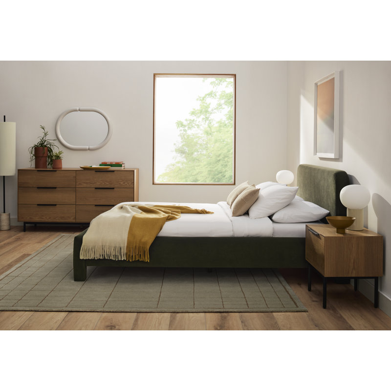 Illy Upholstered Standard Bed, Queen, Classic Black Linen