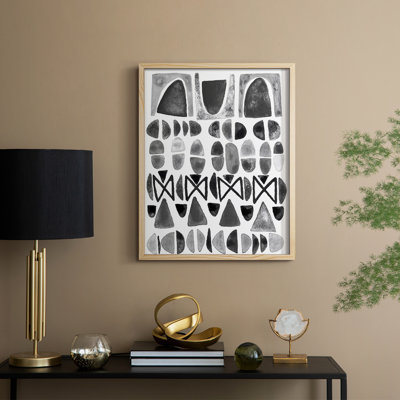Grey Arches I Framed Print - Solid Wood