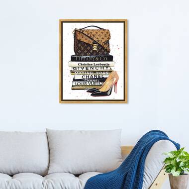 Framed Poster Prints - Louis Vuitton Monogram Bag & Valentino Heels by Cece Guidi ( Fashion > Fashion Brands > Louis Vuitton art) - 32x24x1