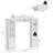 104.3'' W Bookcase Wall Unit with 7 Open Shelves, 2 Drawers, 2 Cabinets & Overhead Bridge-1640460896