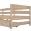 Lit simple avec 3 tiroirs de rangement en forme de L de style moderne naturel pour une organisation efficace