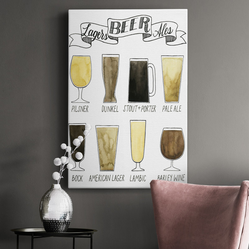 " Beer Info Graphic ", 18" H x 12" W x  1" D