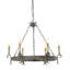Veranda 6 - Light Candle Style Wagon Wheel Chandelier with Wrought Iron Accents-55348874